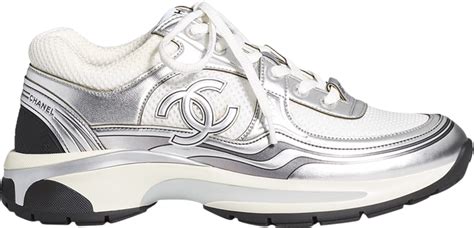 chanel sneakers silver